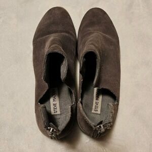 Steve Madden Laramie Gray Suede Cutout Ankle Booties Women's Size 8.5